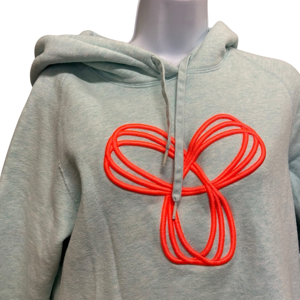 Tna Aritzia Baltic Hoodie Mint Green Aqua Orange Spiro Logo Size M - Picture 2 of 8